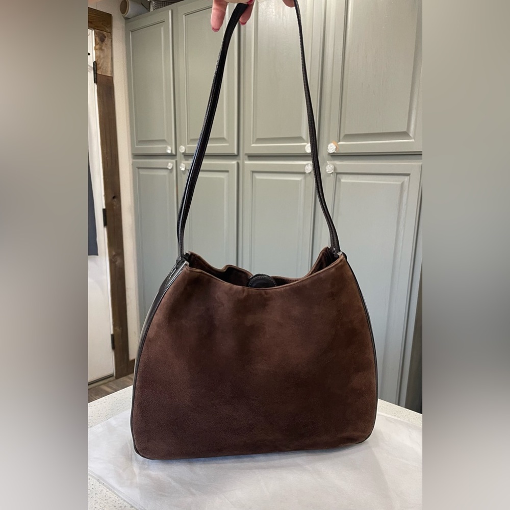 Bally Brown Suede Shoulder Bag